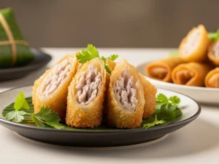 So Sánh Chả Giò Xốp Chay Khoai Môn Phúc Đức Với Sản Phẩm Truyền Thống