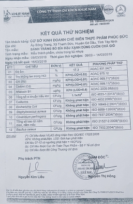 KẾT QUẢ THỬ NGHIỆM SẢN PHẨM