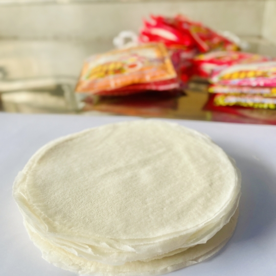 BÁNH TRÁNG BÒ BÍA ĐẬU XANH 18Cm - 80g - 25 Cuốn